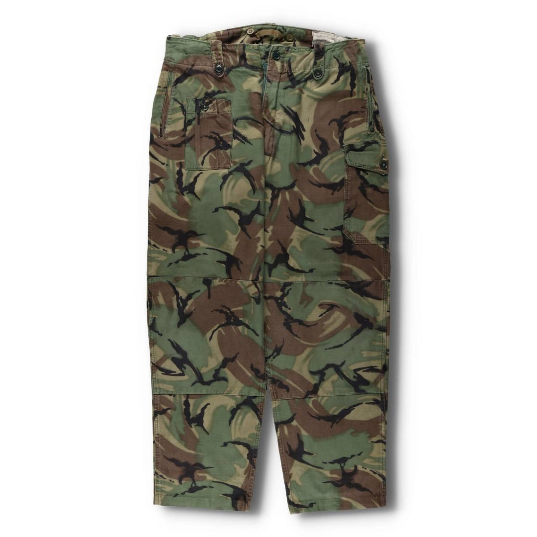 1960'S British Army M1960 Camouflage Pattern DPM Camo Military Cargo Pants, Combat Pants, 8595 unclear Khaki type Vintage Second Hand