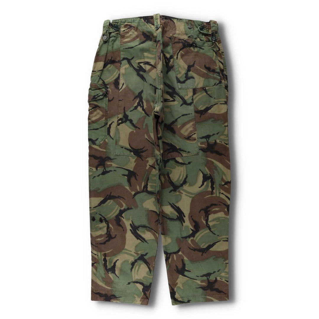 1960'S British Army M1960 Camouflage Pattern DPM Camo Military Cargo Pants, Combat Pants, 8595 unclear Khaki type Vintage Second Hand