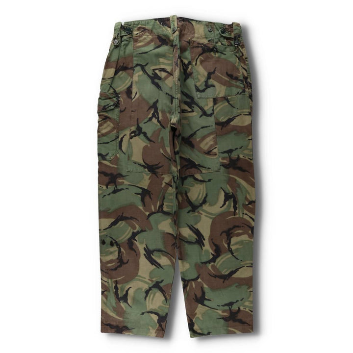 1960'S British Army M1960 Camouflage Pattern DPM Camo Military Cargo Pants, Combat Pants, 8595 unclear Khaki type Vintage Second Hand