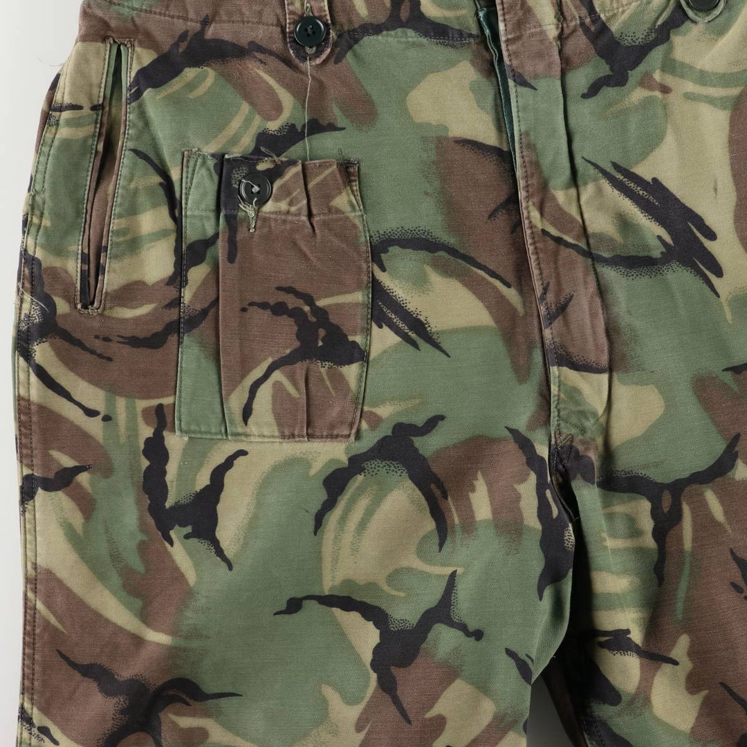 1960'S British Army M1960 Camouflage Pattern DPM Camo Military Cargo Pants, Combat Pants, 8595 unclear Khaki type Vintage Second Hand
