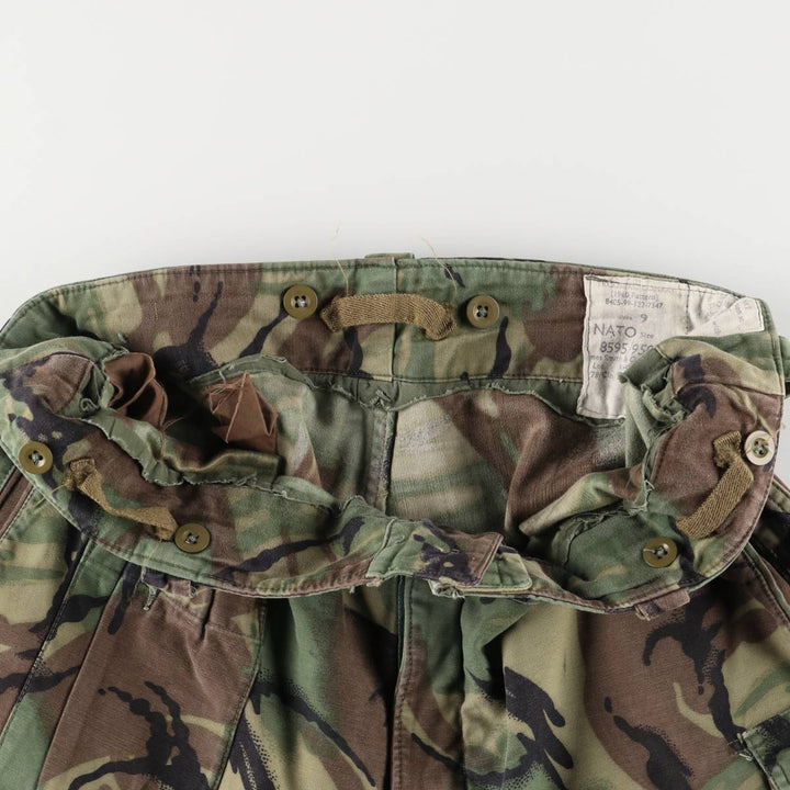 1960'S British Army M1960 Camouflage Pattern DPM Camo Military Cargo Pants, Combat Pants, 8595 unclear Khaki type Vintage Second Hand