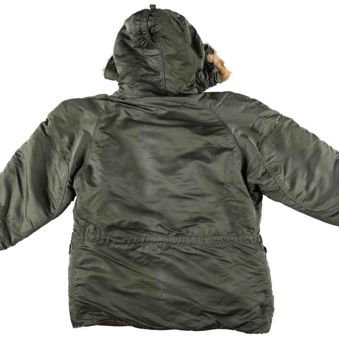 Vintage N-3B military flight jacket, men's size XL unclear Khaki type sage green Vintage Second Hand
