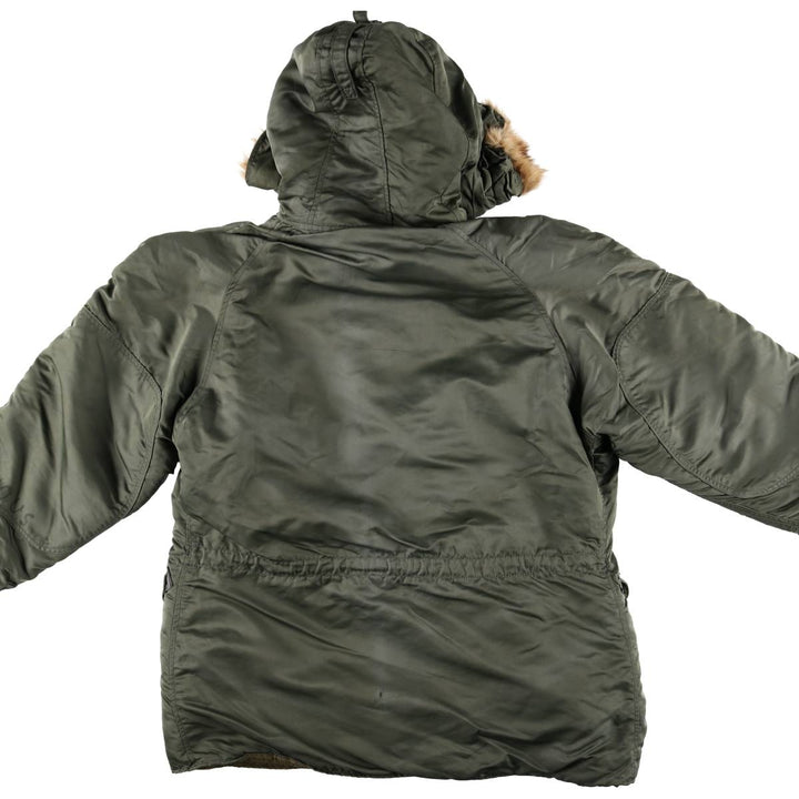 Vintage N-3B military flight jacket, men's size XL unclear Khaki type sage green Vintage Second Hand