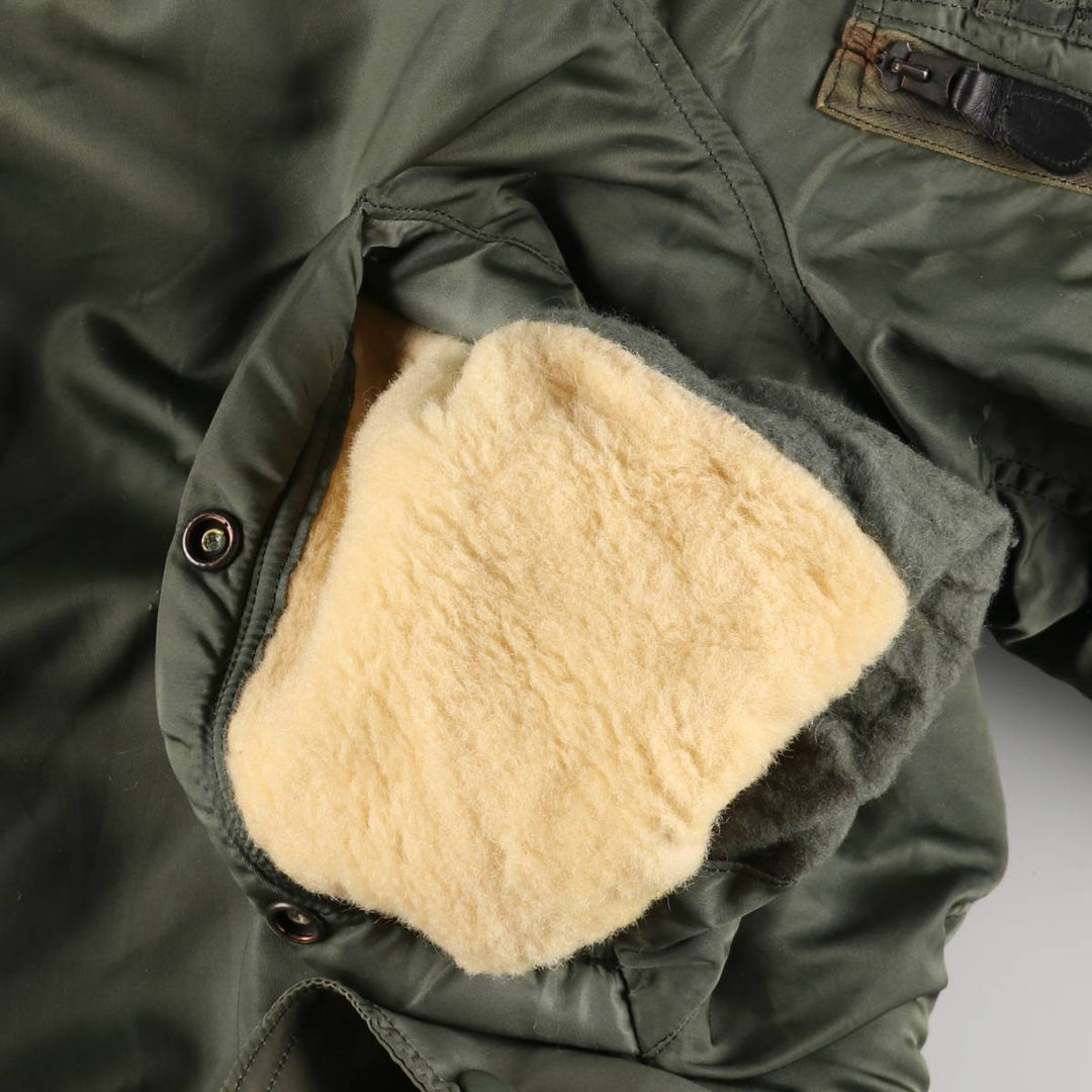 Vintage N-3B military flight jacket, men's size XL unclear Khaki type sage green Vintage Second Hand