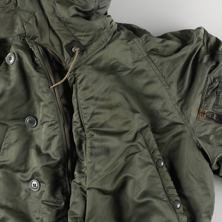 Vintage N-3B military flight jacket, men's size XL unclear Khaki type sage green Vintage Second Hand