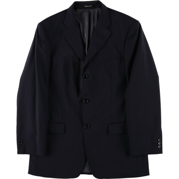 Balmain tailored jacket, men's size M polyester navy blue type Vintage Second Hand
