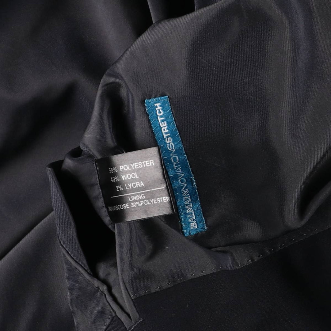 Balmain tailored jacket, men's size M polyester navy blue type Vintage Second Hand
