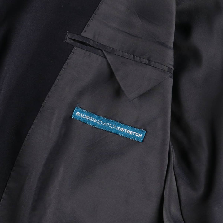 Balmain tailored jacket, men's size M polyester navy blue type Vintage Second Hand