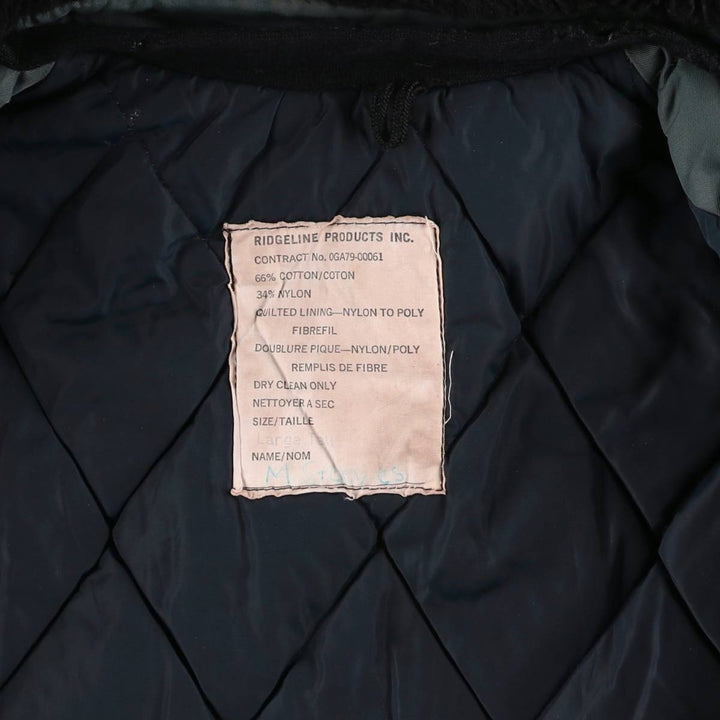 Canadian Military Padded Military Jacket, Large, Tall, Men's Size L cotton green type Vintage Second Hand