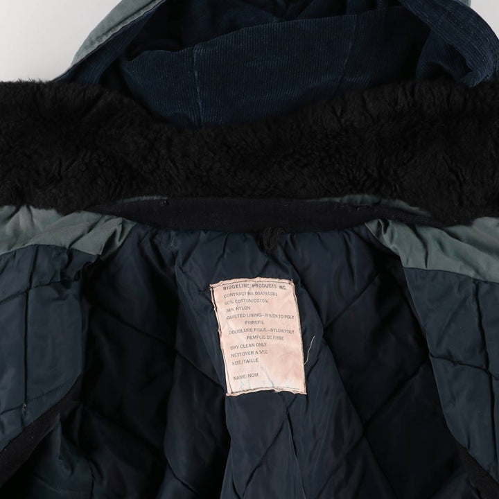Canadian Military Padded Military Jacket, Large, Tall, Men's Size L cotton green type Vintage Second Hand