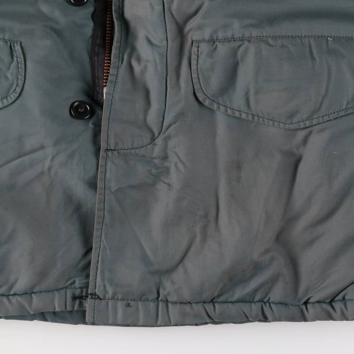 Canadian Military Padded Military Jacket, Large, Tall, Men's Size L cotton green type Vintage Second Hand