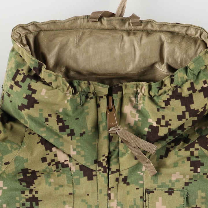 Authentic US Navy Camouflage Pattern Digital Camo Military Gore-Tex Parka, Made in USA, Small X-Short, Men's Size S Nylon Khaki type Vintage Second Hand