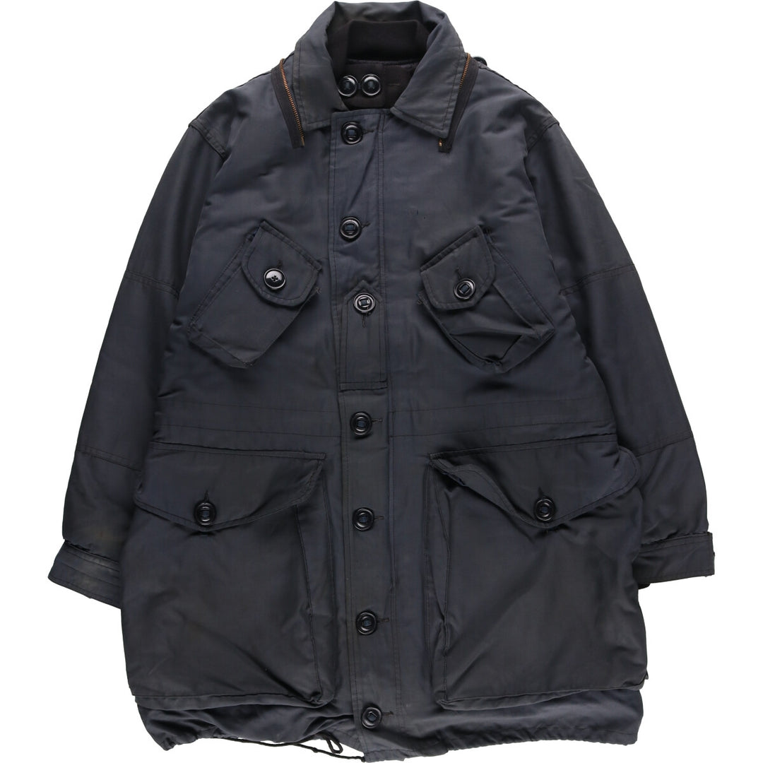 Vintage 1990'S Canadian Army ECW padded military combat jacket, made in Canada, men's size M cotton navy blue type Vintage Second Hand