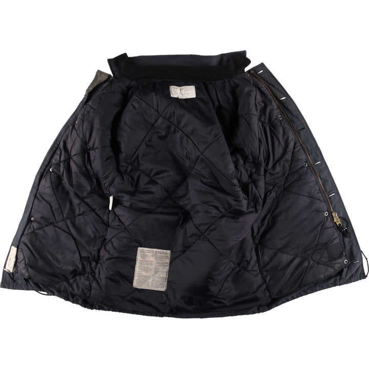 Vintage 1990'S Canadian Army ECW padded military combat jacket, made in Canada, men's size M cotton navy blue type Vintage Second Hand