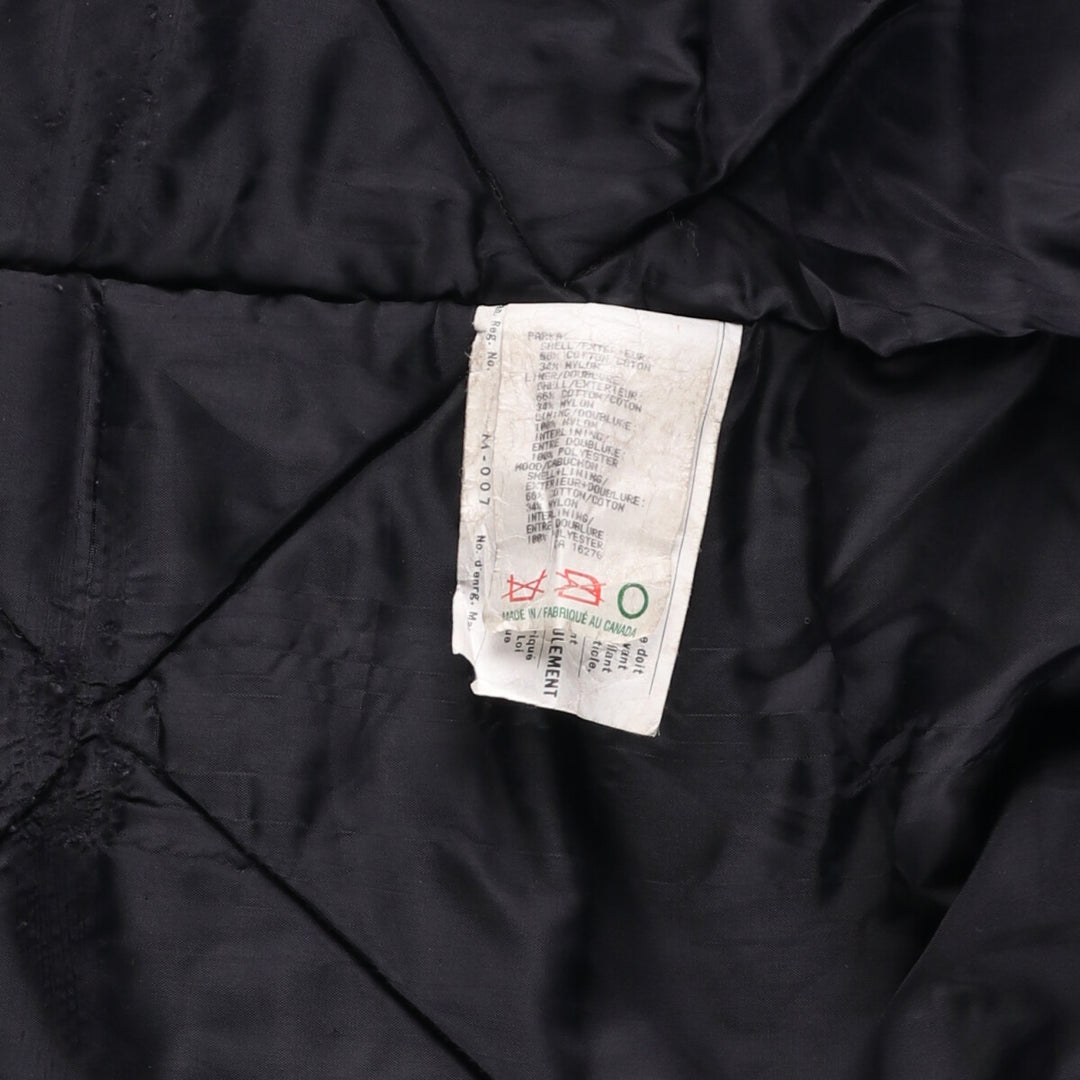 Vintage 1990'S Canadian Army ECW padded military combat jacket, made in Canada, men's size M cotton navy blue type Vintage Second Hand