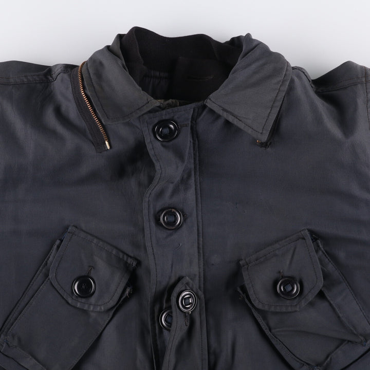 Vintage 1990'S Canadian Army ECW padded military combat jacket, made in Canada, men's size M cotton navy blue type Vintage Second Hand