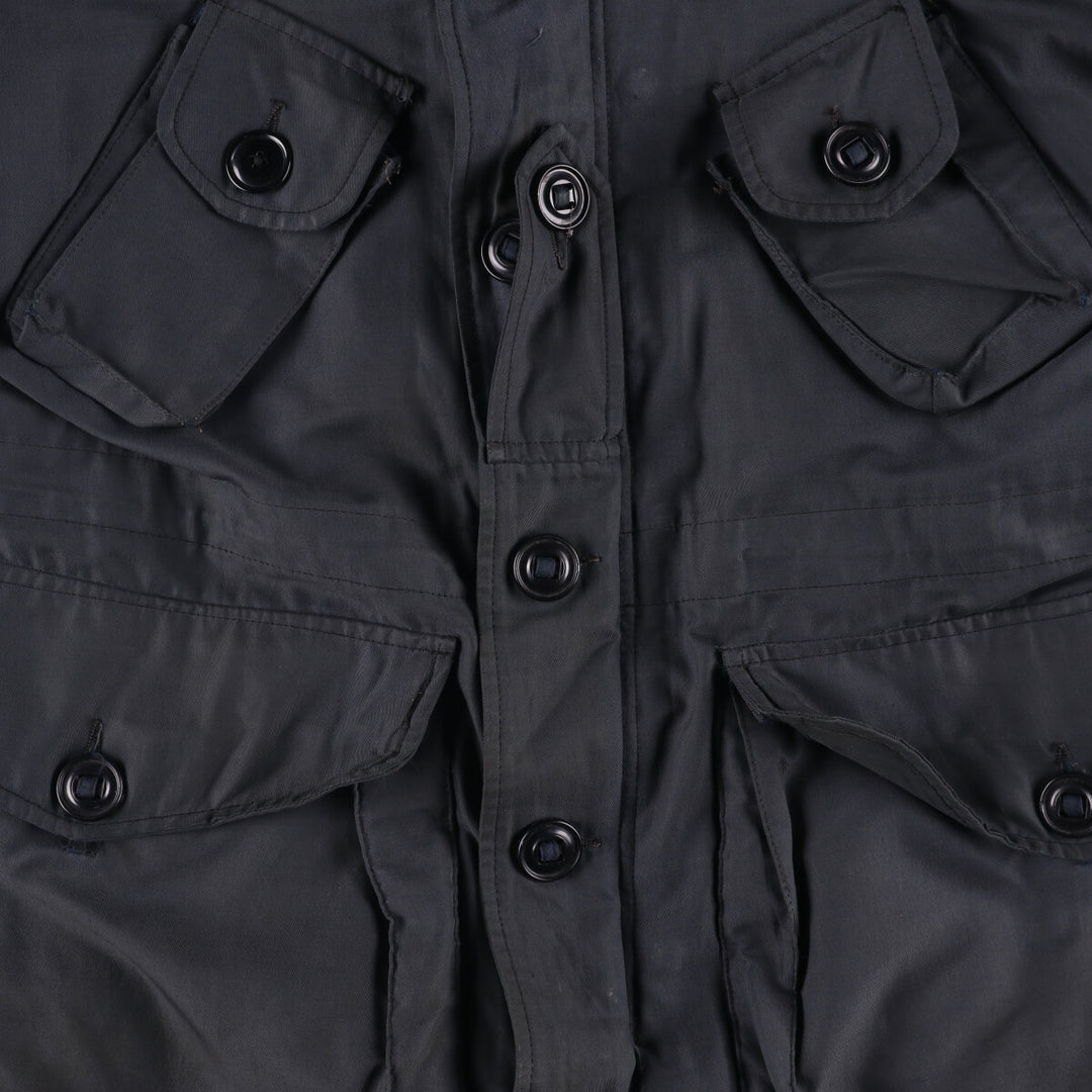 Vintage 1990'S Canadian Army ECW padded military combat jacket, made in Canada, men's size M cotton navy blue type Vintage Second Hand