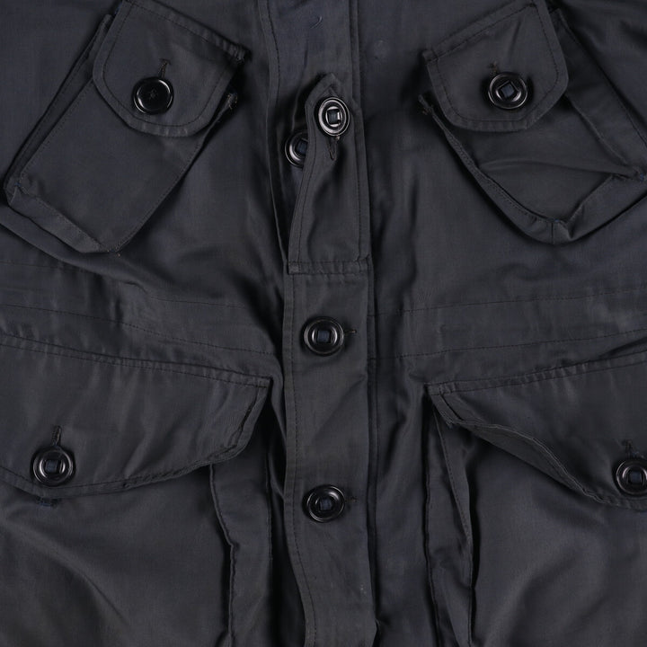 Vintage 1990'S Canadian Army ECW padded military combat jacket, made in Canada, men's size M cotton navy blue type Vintage Second Hand