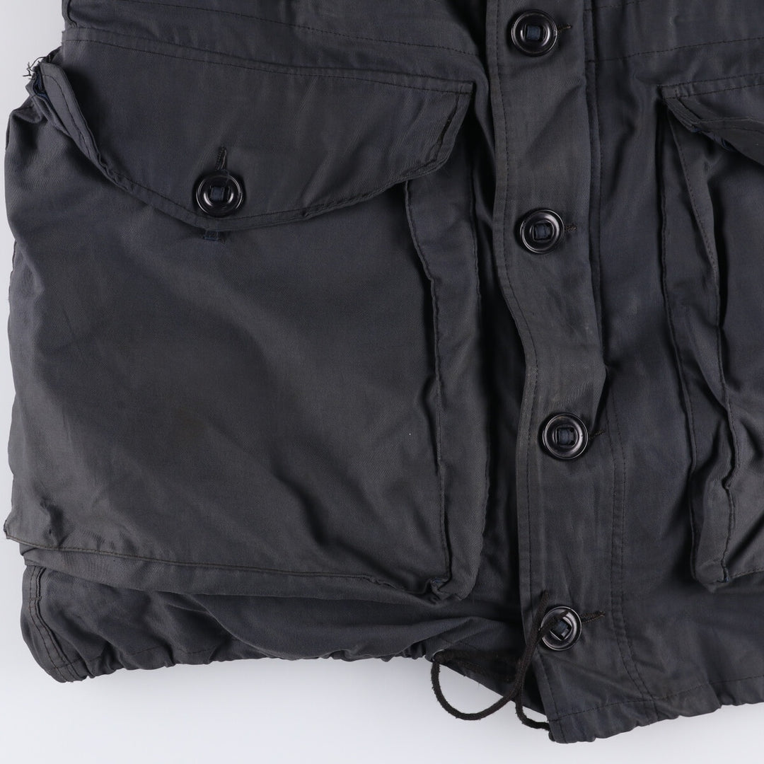 Vintage 1990'S Canadian Army ECW padded military combat jacket, made in Canada, men's size M cotton navy blue type Vintage Second Hand