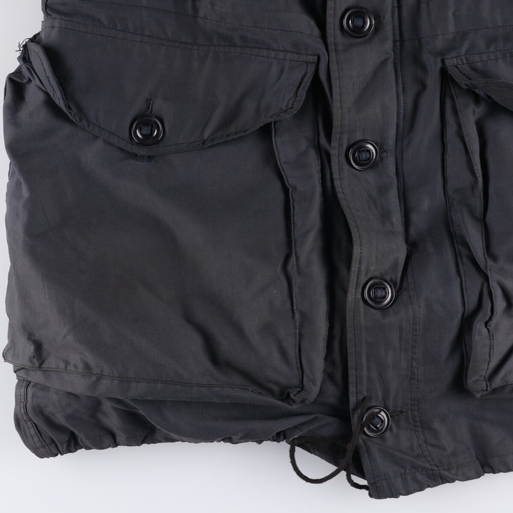 Vintage 1990'S Canadian Army ECW padded military combat jacket, made in Canada, men's size M cotton navy blue type Vintage Second Hand