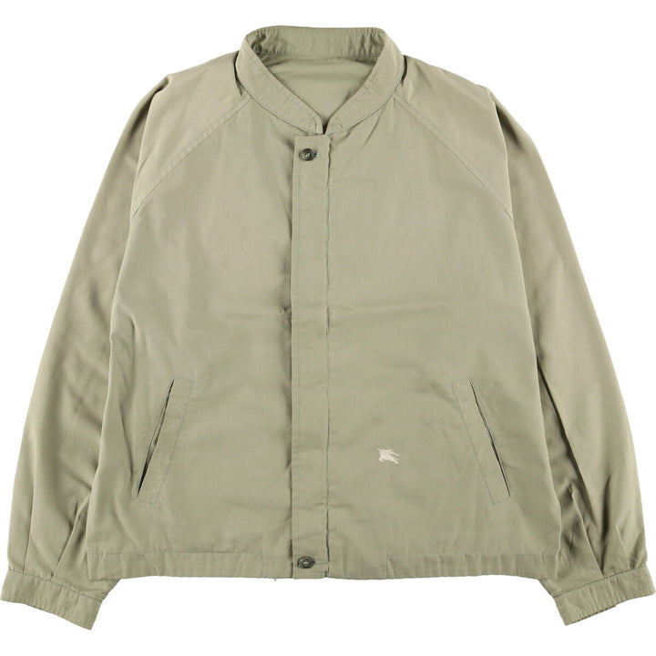 Burberry's stand-collar zip-up jacket, made in Spain, men's size XL polyester Khaki type Vintage Second Hand