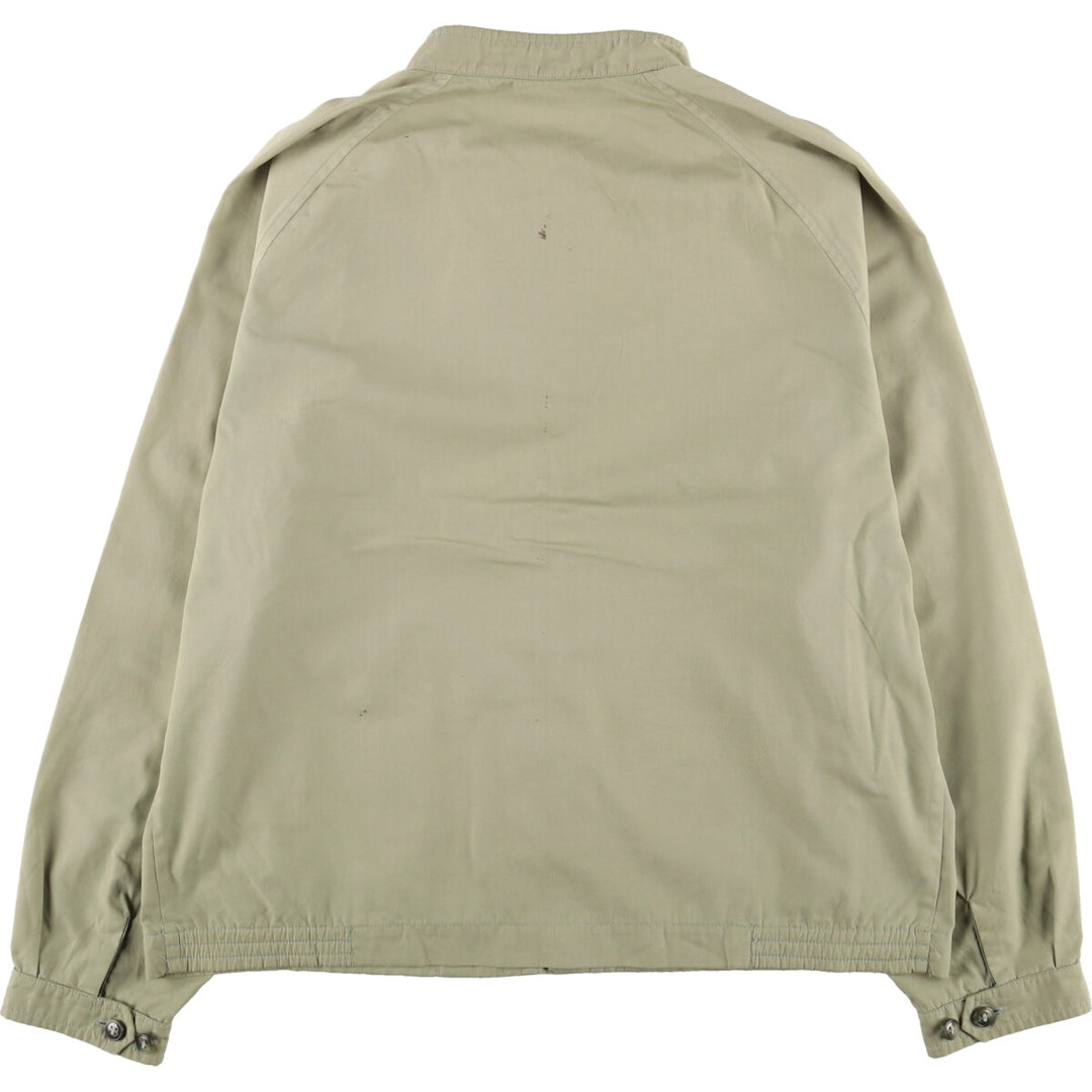 Burberry's stand-collar zip-up jacket, made in Spain, men's size XL polyester Khaki type Vintage Second Hand