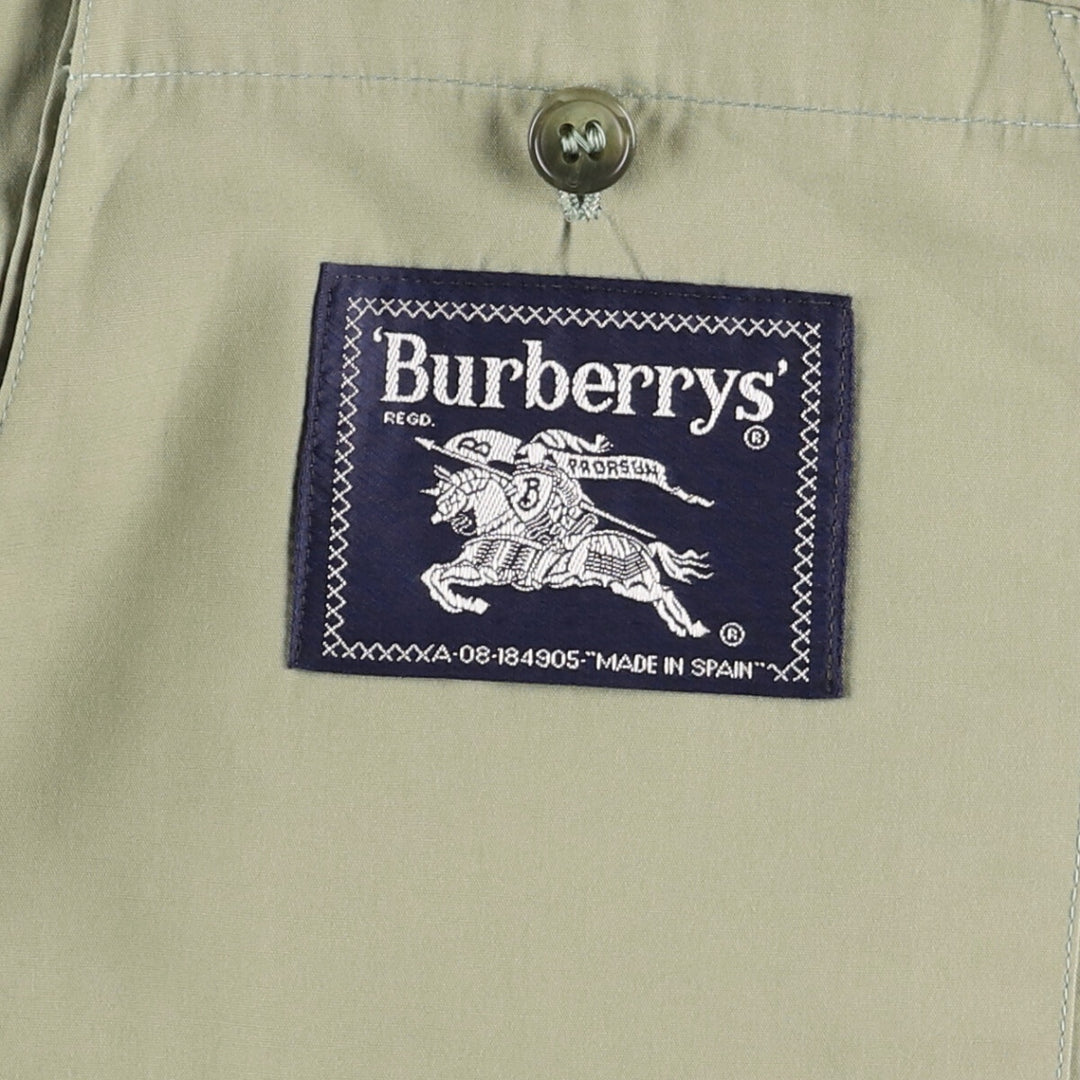 Burberry's stand-collar zip-up jacket, made in Spain, men's size XL polyester Khaki type Vintage Second Hand