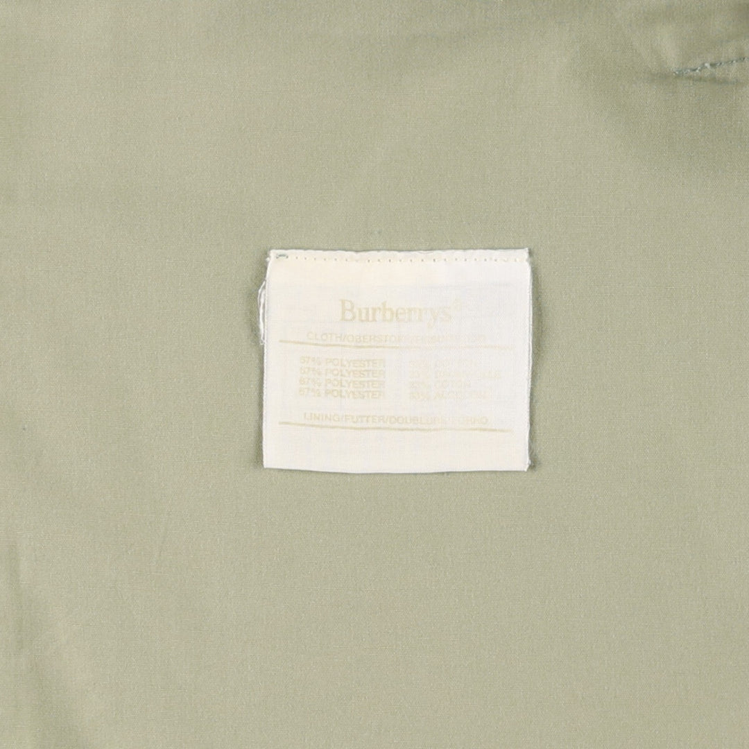 Burberry's stand-collar zip-up jacket, made in Spain, men's size XL polyester Khaki type Vintage Second Hand