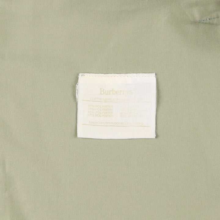Burberry's stand-collar zip-up jacket, made in Spain, men's size XL polyester Khaki type Vintage Second Hand