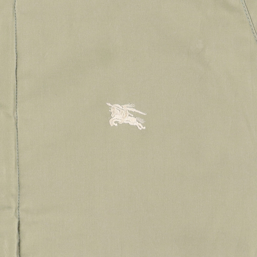 Burberry's stand-collar zip-up jacket, made in Spain, men's size XL polyester Khaki type Vintage Second Hand