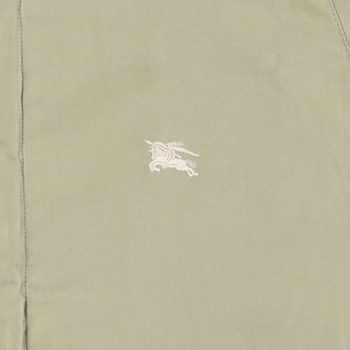 Burberry's stand-collar zip-up jacket, made in Spain, men's size XL polyester Khaki type Vintage Second Hand