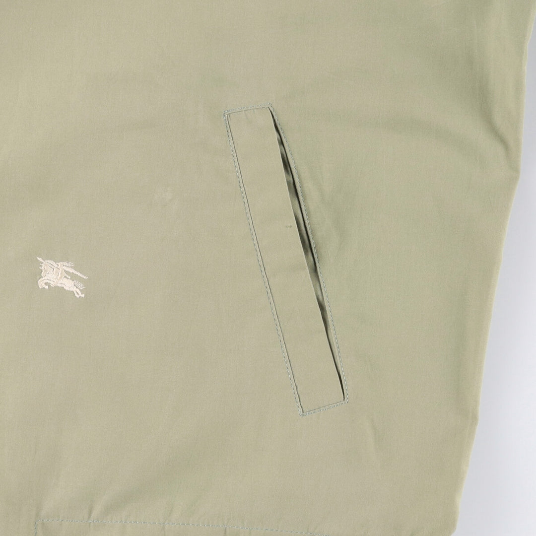 Burberry's stand-collar zip-up jacket, made in Spain, men's size XL polyester Khaki type Vintage Second Hand