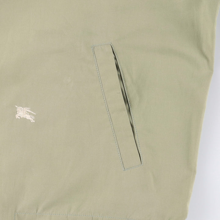 Burberry's stand-collar zip-up jacket, made in Spain, men's size XL polyester Khaki type Vintage Second Hand