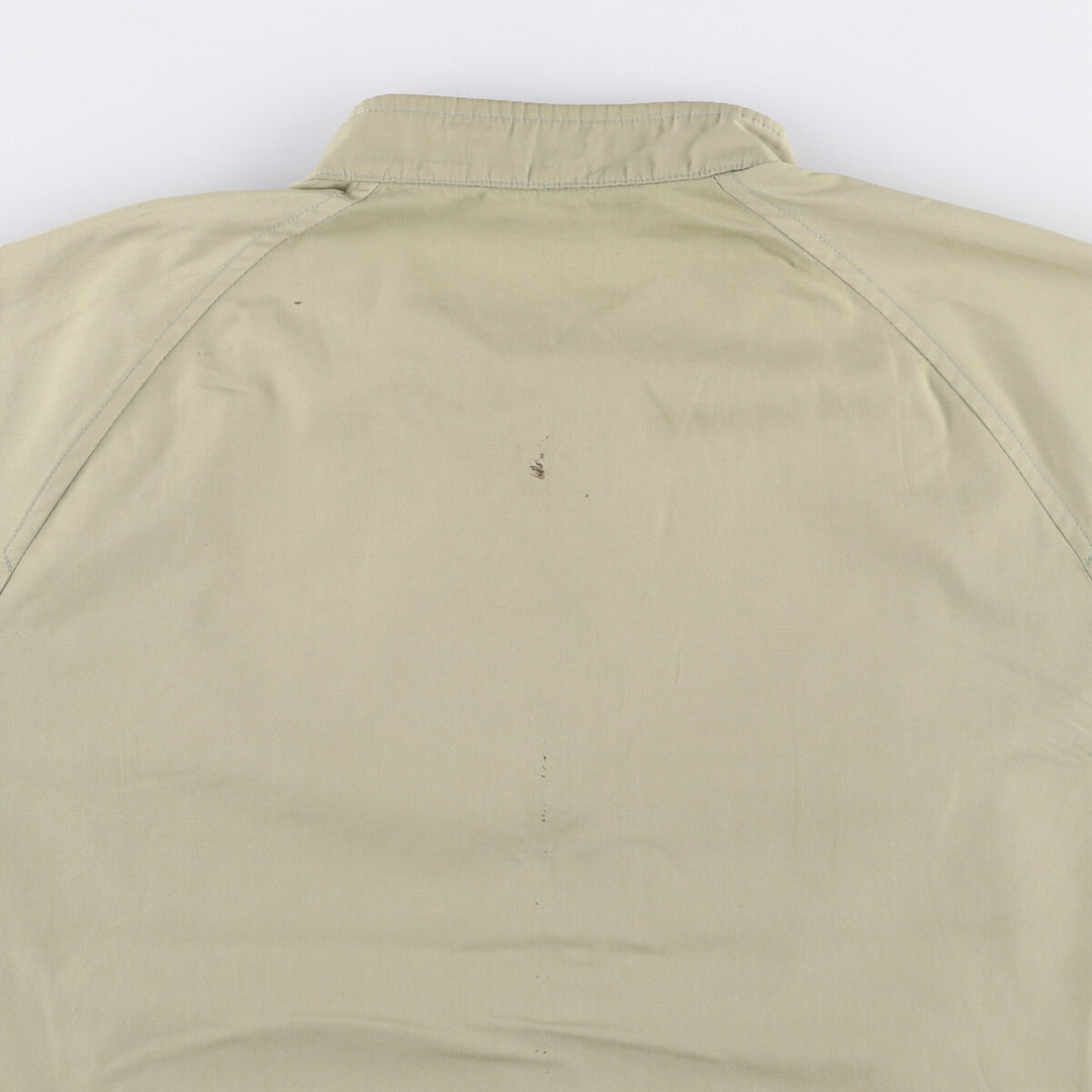 Burberry's stand-collar zip-up jacket, made in Spain, men's size XL polyester Khaki type Vintage Second Hand