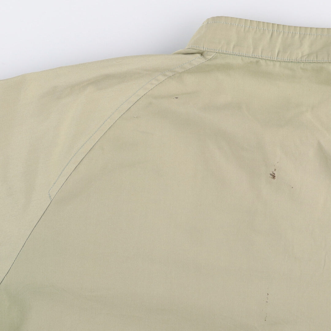 Burberry's stand-collar zip-up jacket, made in Spain, men's size XL polyester Khaki type Vintage Second Hand
