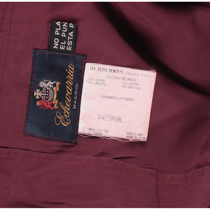 Burberry's Men's Blouson (XL) Rayon wine-red Vintage Second Hand