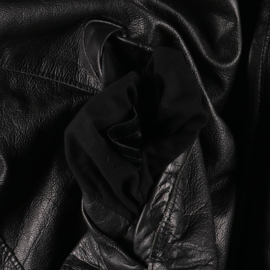 2000'S GAP Padded Swing Top Leather Blouson, Men's Size M Genuine Leather Cowhide black type Vintage Second Hand