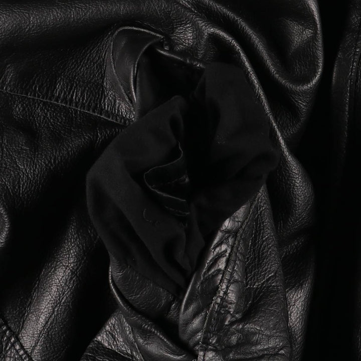 2000'S GAP Padded Swing Top Leather Blouson, Men's Size M Genuine Leather Cowhide black type Vintage Second Hand