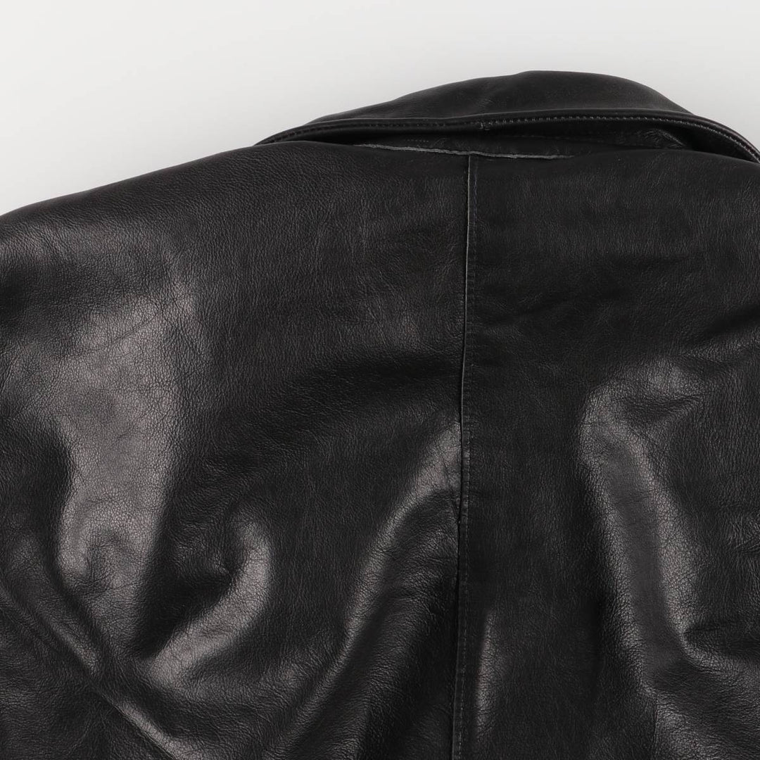 2000'S GAP Padded Swing Top Leather Blouson, Men's Size M Genuine Leather Cowhide black type Vintage Second Hand