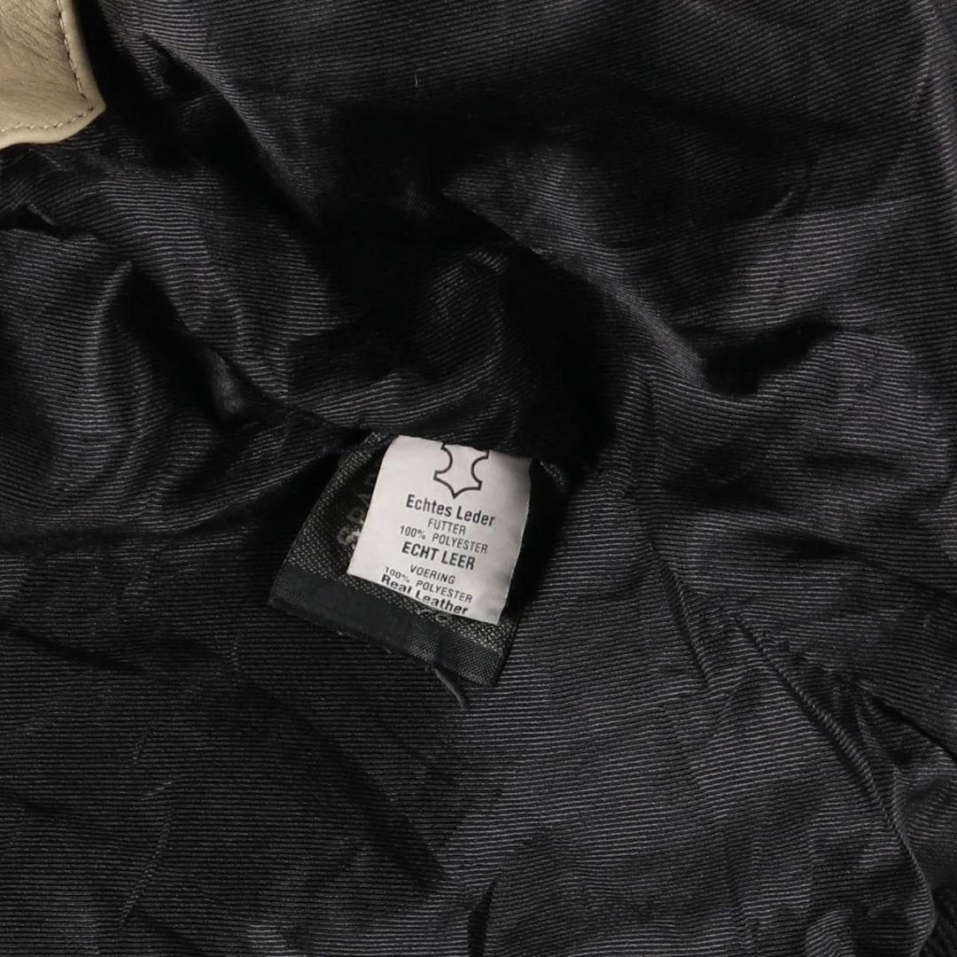 AVIATRIX Tiger Pattern Leather Blouson, Men's Size M genuine leather black type Vintage Second Hand