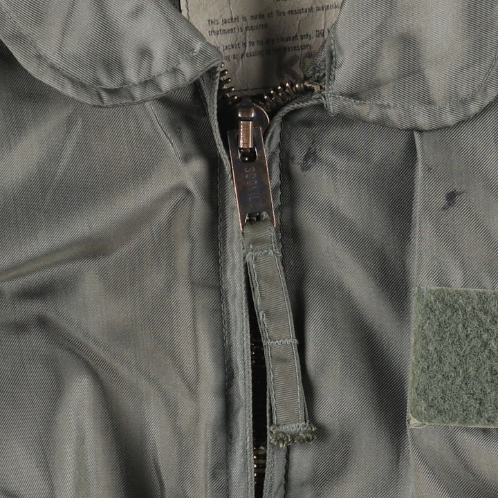 1980'S US Military CWU-36 Flight Jacket, Made in USA, Men's Size L, Vintage polyamide Khaki type Vintage Second Hand