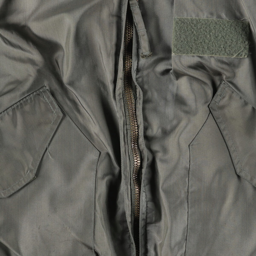 1980'S US Military CWU-36 Flight Jacket, Made in USA, Men's Size L, Vintage polyamide Khaki type Vintage Second Hand