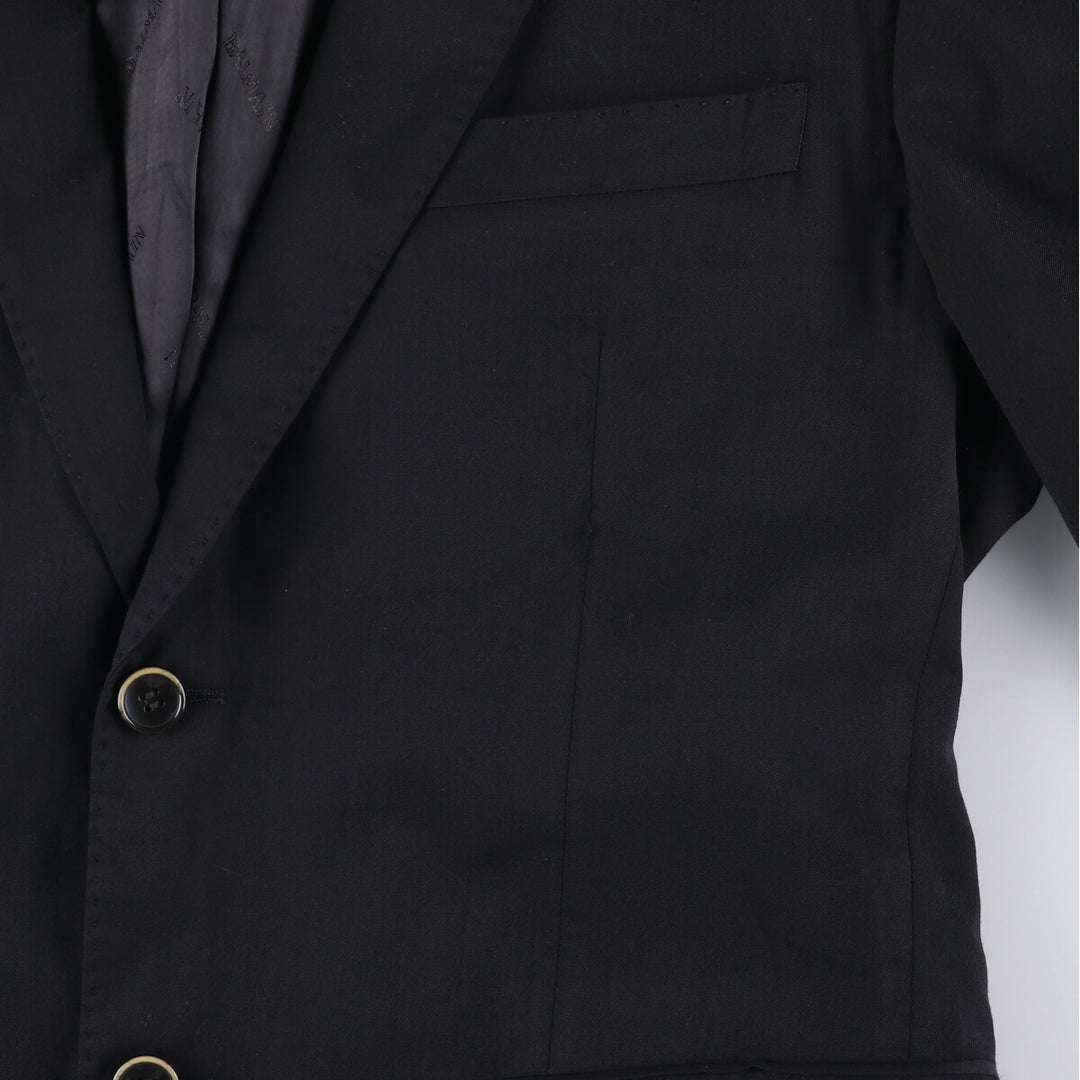 Balmain Slim Fit Super 120'S Wool Tailored Jacket, Men's Size L wool black type Vintage Second Hand