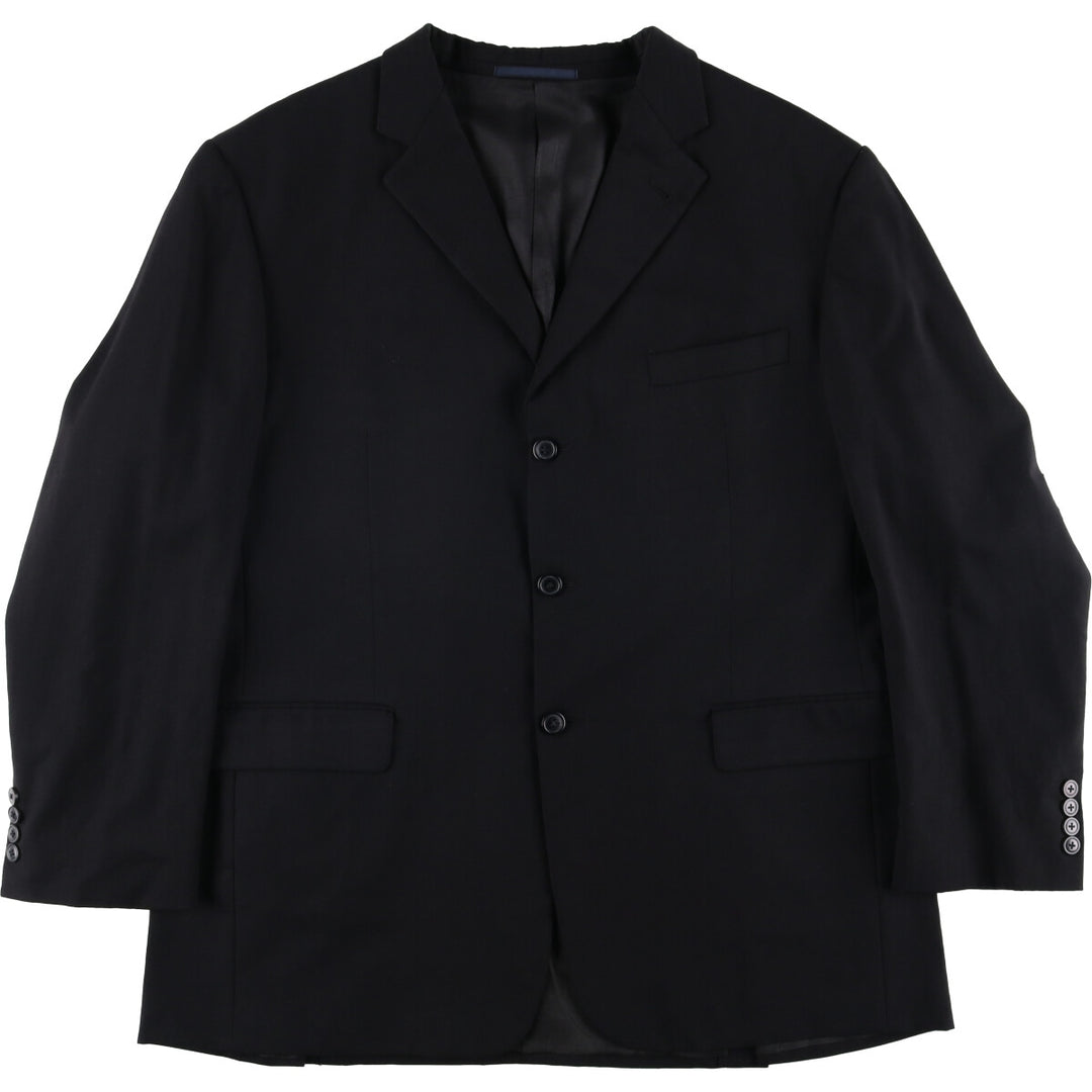 Burberry's London wool tailored jacket, made in the USA, men's size XL wool black type Vintage Second Hand