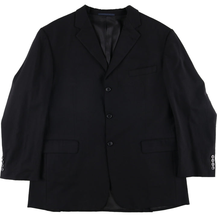 Burberry's London wool tailored jacket, made in the USA, men's size XL wool black type Vintage Second Hand