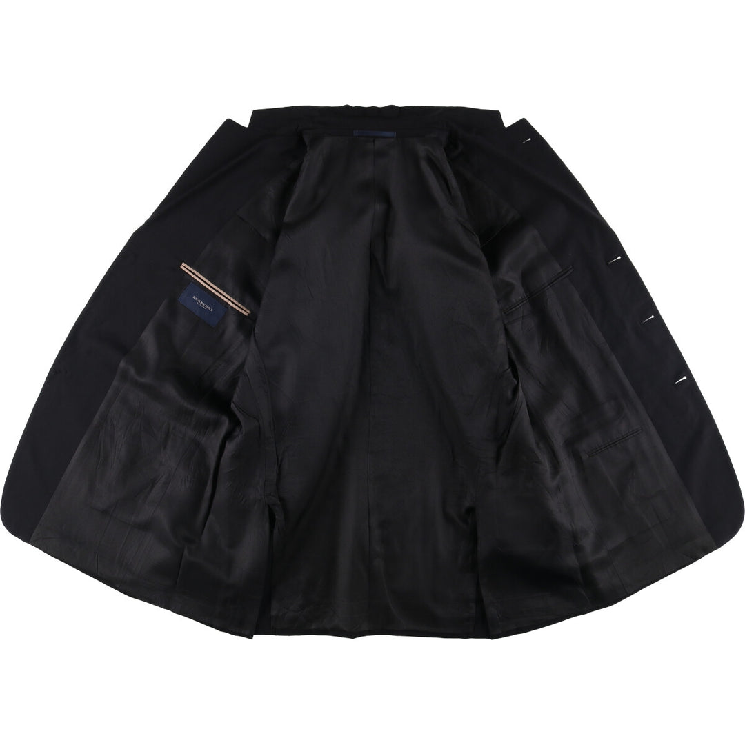 Burberry's London wool tailored jacket, made in the USA, men's size XL wool black type Vintage Second Hand