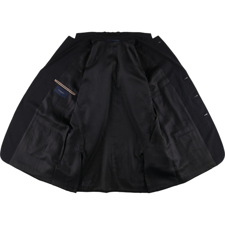 Burberry's London wool tailored jacket, made in the USA, men's size XL wool black type Vintage Second Hand