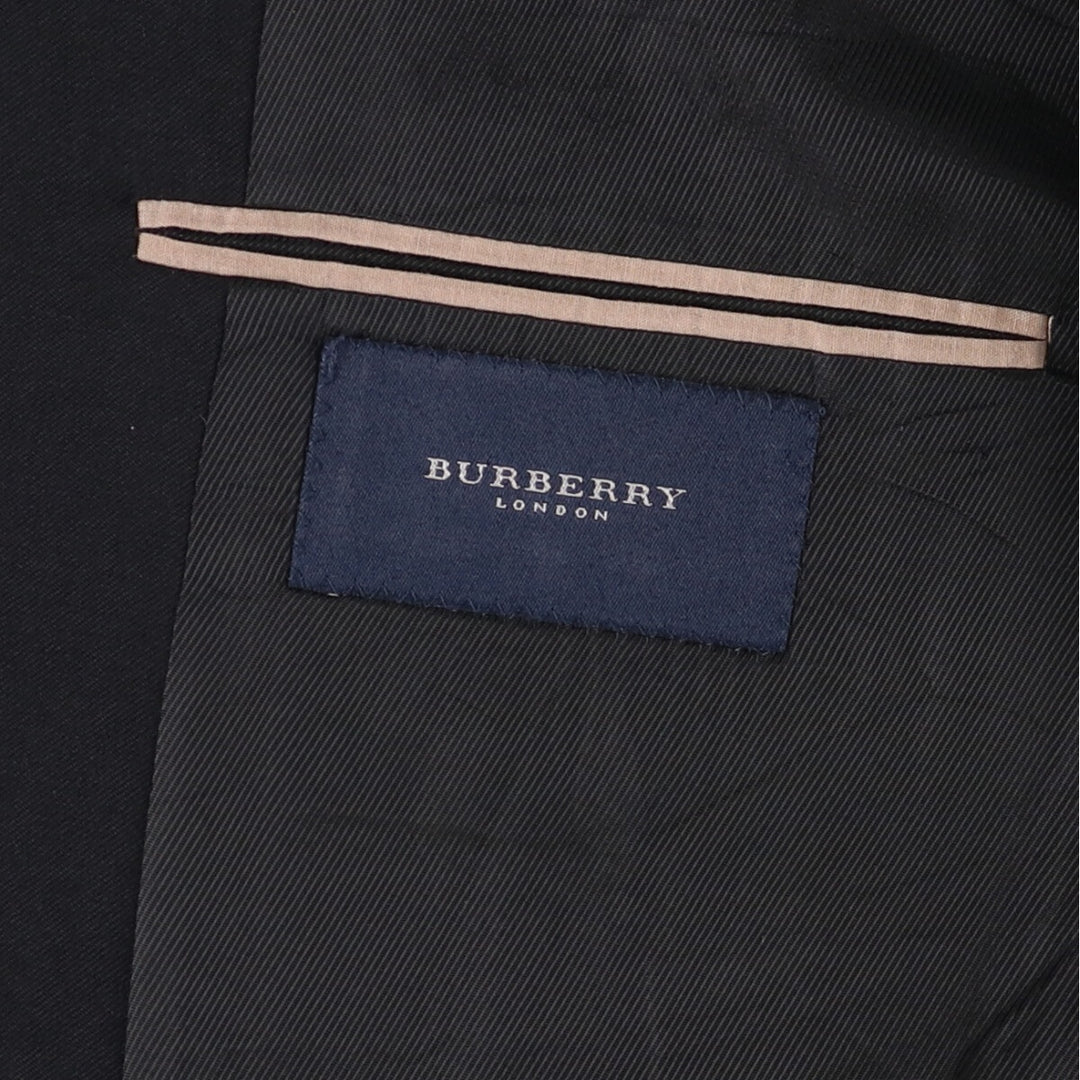 Burberry's London wool tailored jacket, made in the USA, men's size XL wool black type Vintage Second Hand