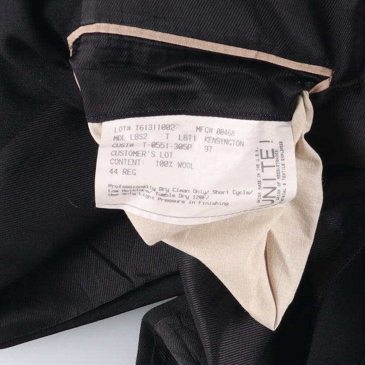 Burberry's London wool tailored jacket, made in the USA, men's size XL wool black type Vintage Second Hand