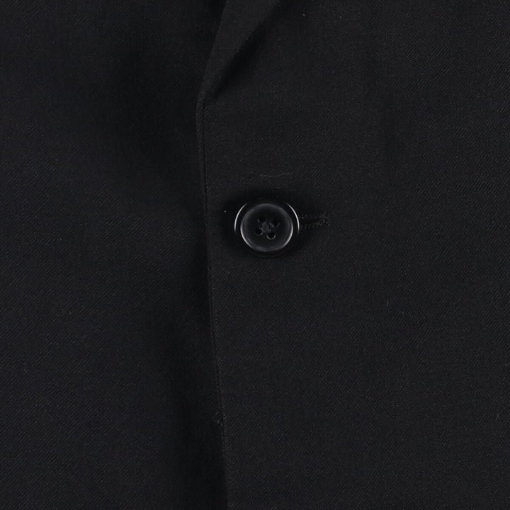 Burberry's London wool tailored jacket, made in the USA, men's size XL wool black type Vintage Second Hand